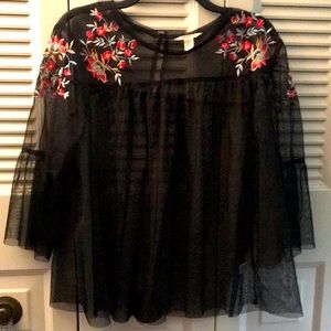 Arizona Black Sheer Top